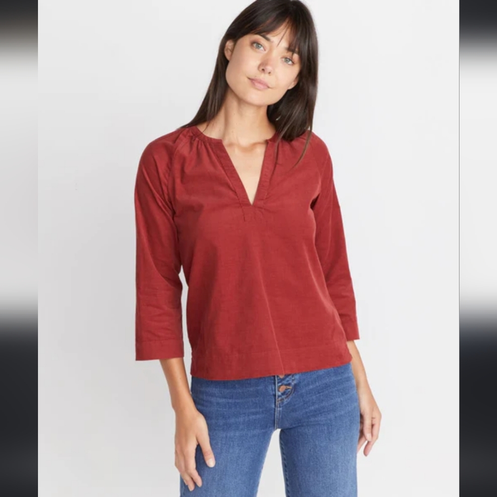 Marine Layer Lenora Corduroy V-Neck Top